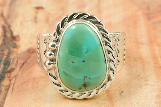 Genuine Royston Turquoise Sterling Silver Ring